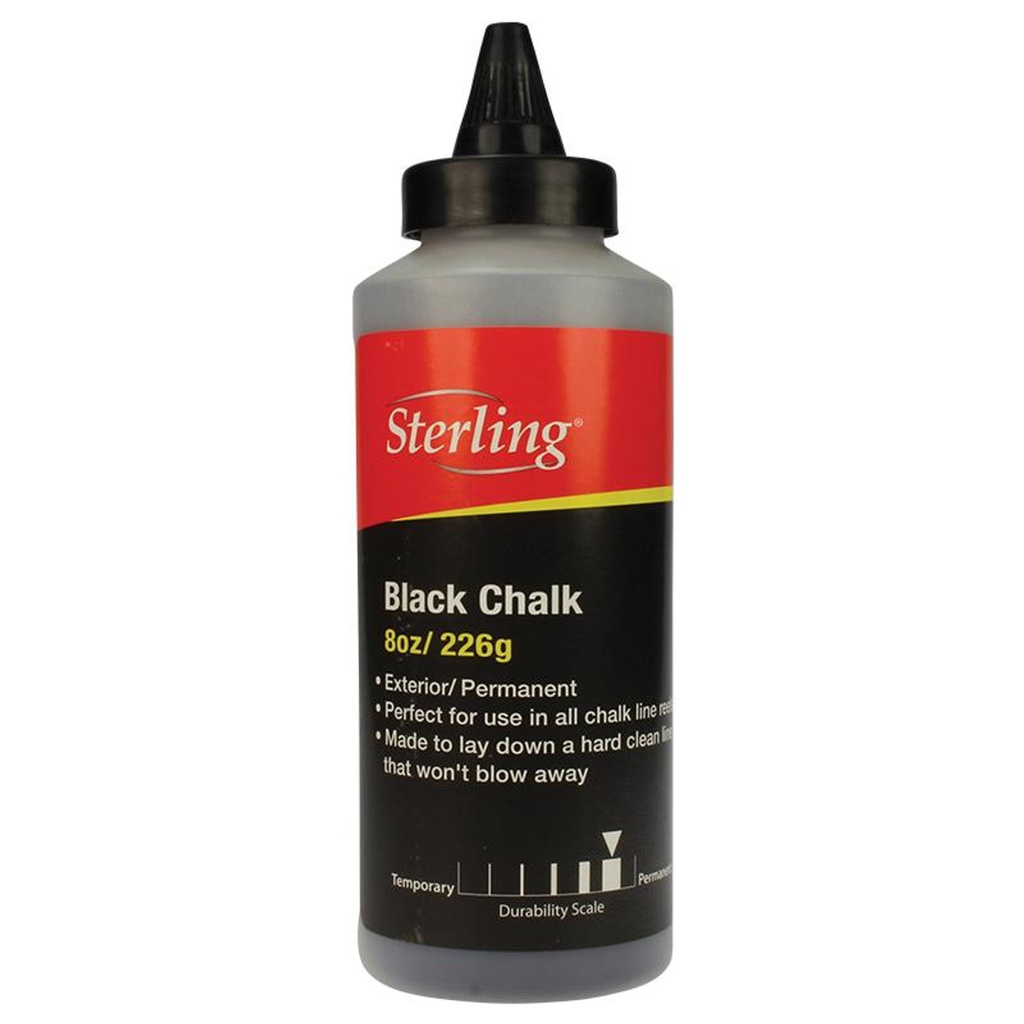 STERLING CHALK REFILL BLACK 8OZ 226G