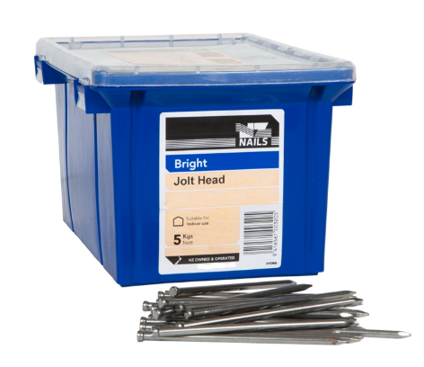 NAIL 5KG  75 x 3.15MM BRIGHT STEEL JOLT HEAD