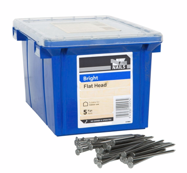 NAIL 5kg 100 X 4.0MM  BRIGHT STEEL  FLAT HEAD