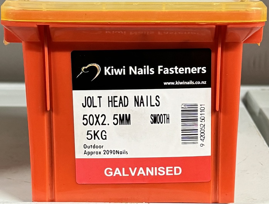 NAIL 5KG  50 x 2.5MM  GALV JOLT HEAD