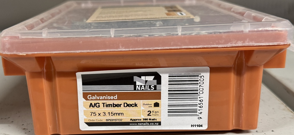 NAIL 2KG  75 x 3.15mm DECKING NAILS