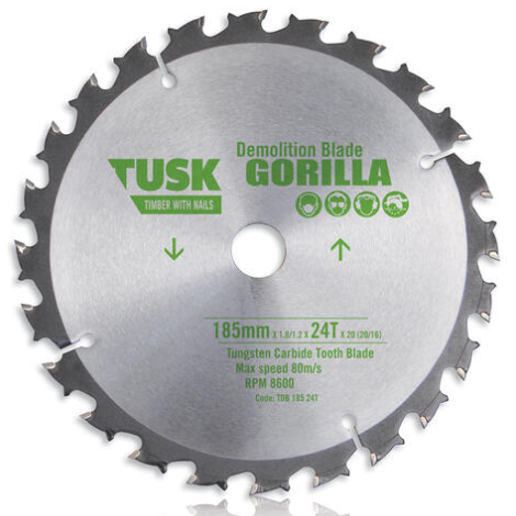 TUSK SILENCE BLADES 165x1.6x52Tx20/16