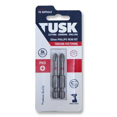 TUSK TORSION BITS PH3 50mm 2pc