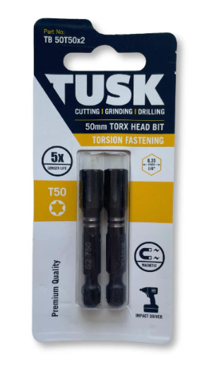 TUSK TORSION BITS TORX 50 50mm 2pc