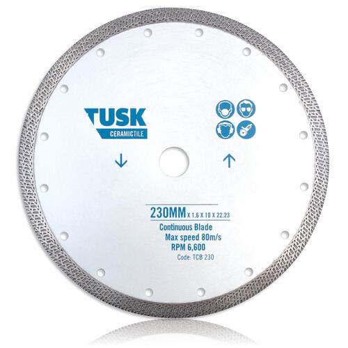 SAW BLADE TUSK CONTINUOUS TILE 200mm