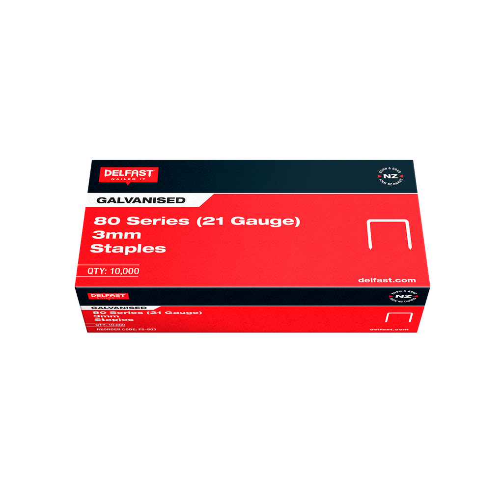 DELFAST GALV 80 SERIES STAPLES 3MM 21GA