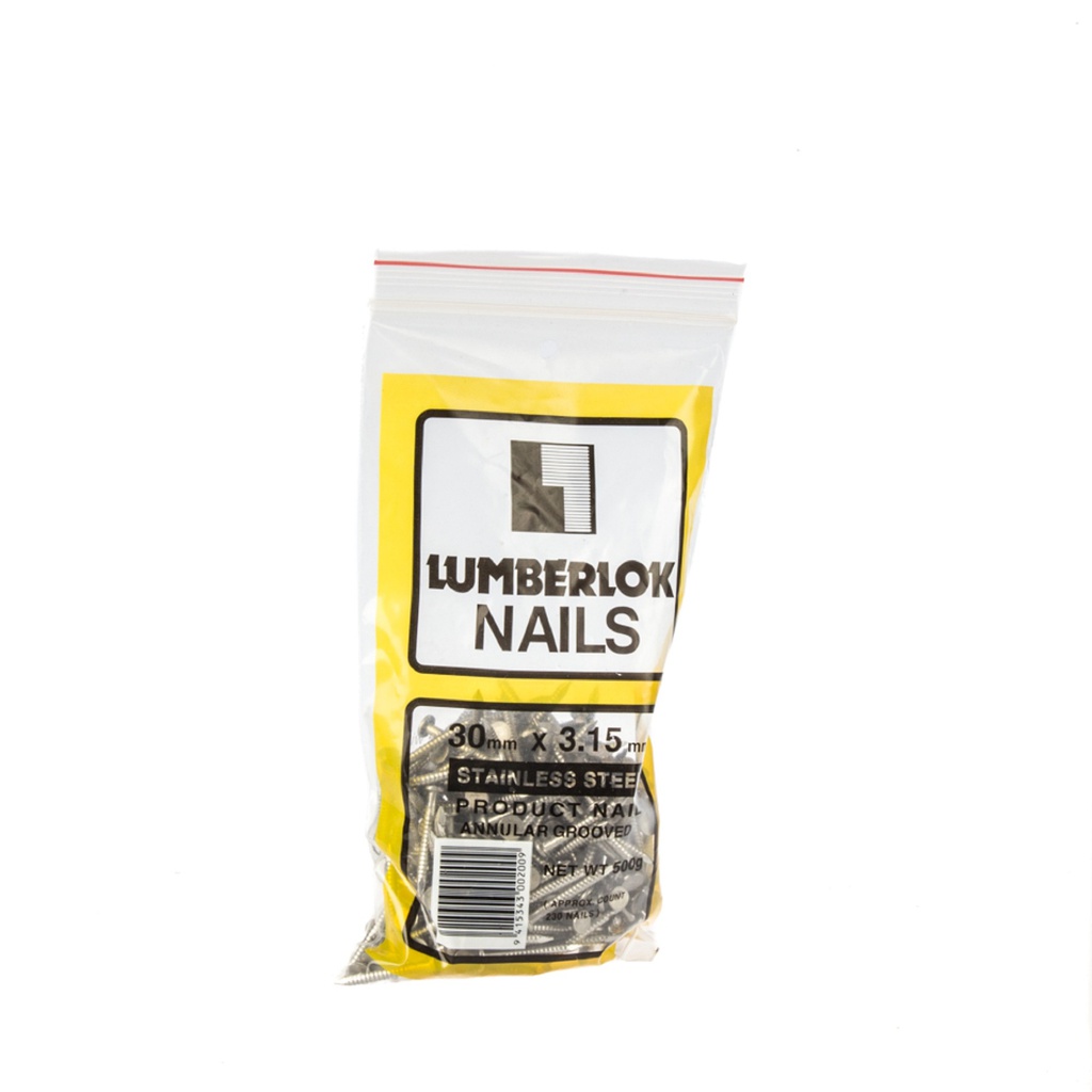 NAIL PRODUCT 30 x 3.15 S/STEEL      500G