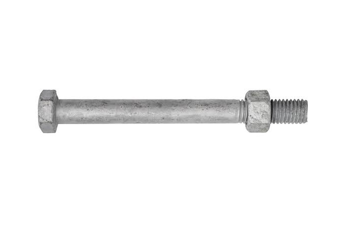 BOLT ENG  M 12 x 260mm GALV WITH NUT