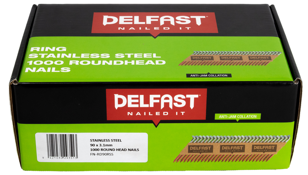 DELFAST RH R/SHANK 90 x 3.15mm S/S 1000
