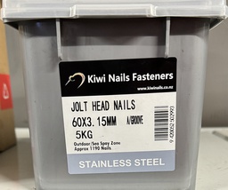 [HEN338] NAIL 5KG  60 x 2.8MM STAINLESS STEEL JOLT