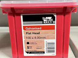 [100400GFH] NAIL 5kg 100 x 4.0MM  GALV FLAT HEAD