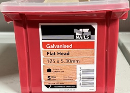 [125530GFH] NAIL 5kg 125 x 5.3MM  GALV FLAT HEAD