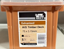 [106828] NAIL 5KG  75 x 3.15MM GALV DECKING A/G
