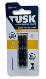 [TB50T40x2] TUSK TORSION BITS TORX 40 50mm 2pc