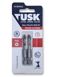 [104715] TUSK TORSION BITS PZ2 50mm 2pc