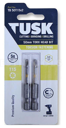 [TB 50T15x2] TUSK TORSION BITS TORX 15 50mm 2pc