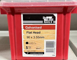 [116386] NAIL 5KG  90 x 3.55MM GALV FLAT HEAD
